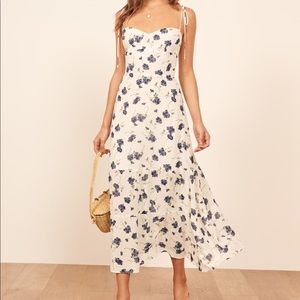 Reformation Emmie Dress, Size 12, Blueberries